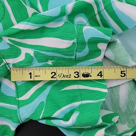Lilly Pulitzer Women's The Chipper Short in Green Blue White Size 0 ALTERED FLAW - Picture 8 of 13